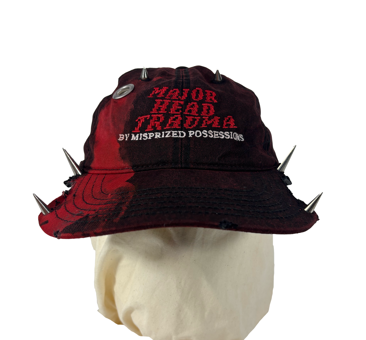 MHT Distressed Burgundy Denim 1 of 1