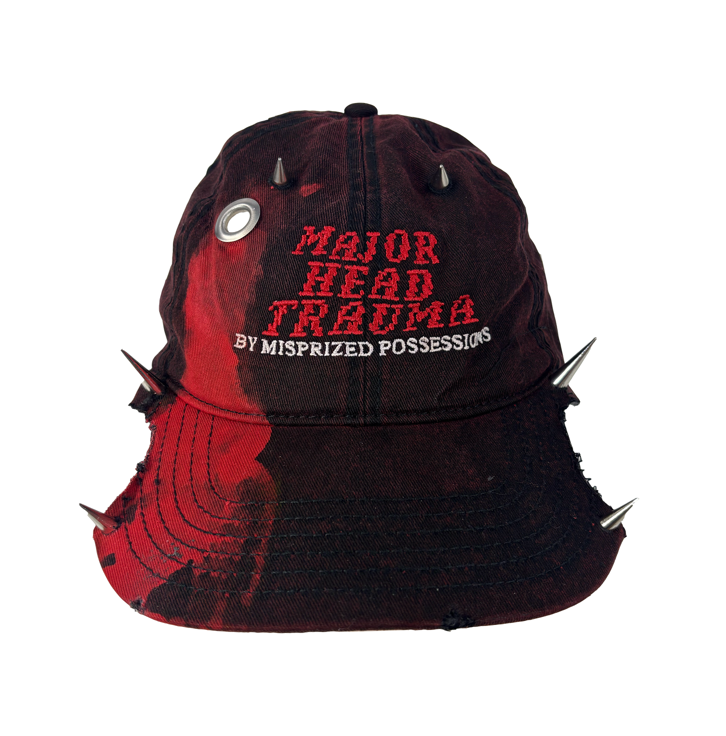 MHT Distressed Burgundy Denim 1 of 1