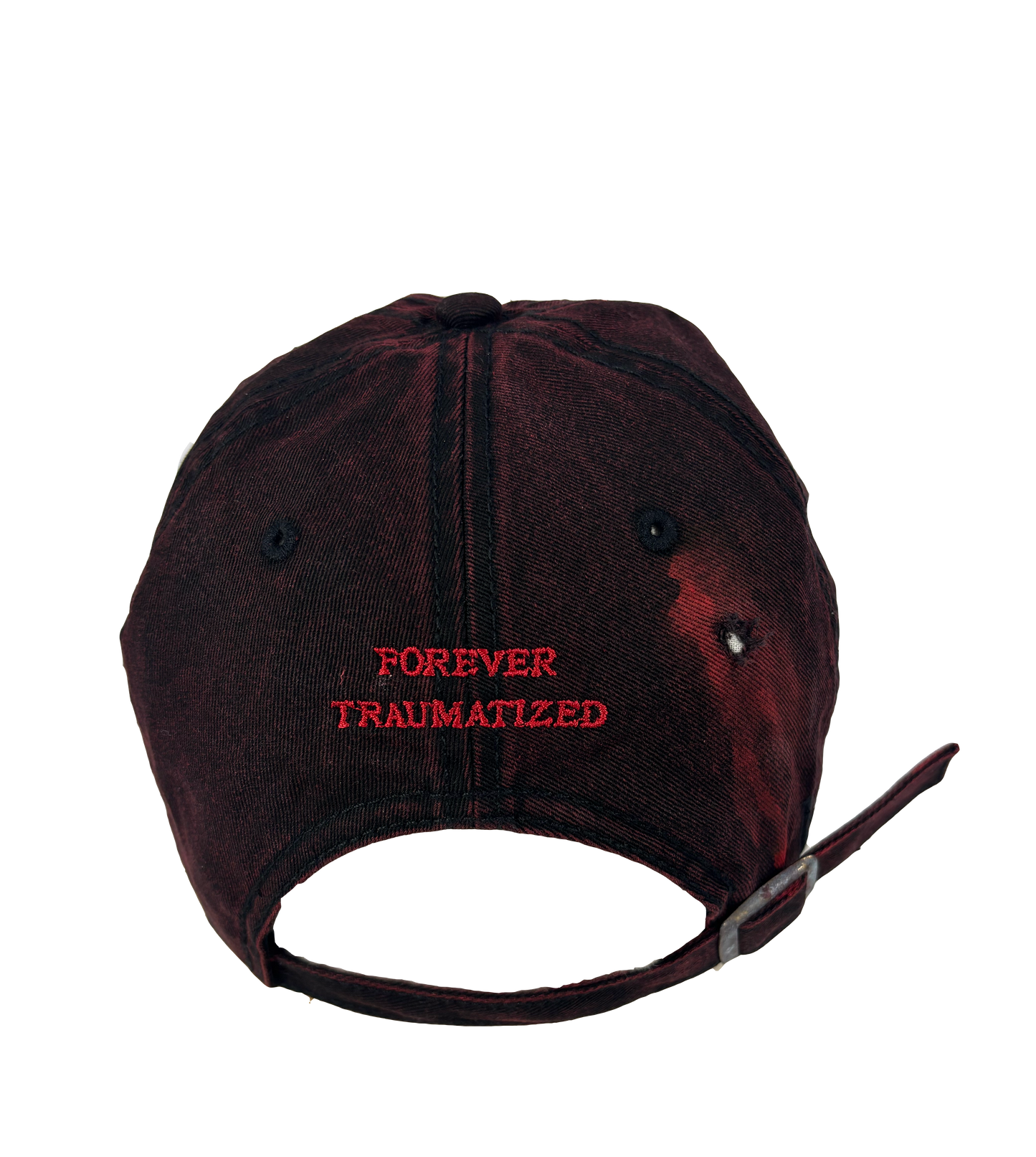 MHT Distressed Burgundy Denim 1 of 1